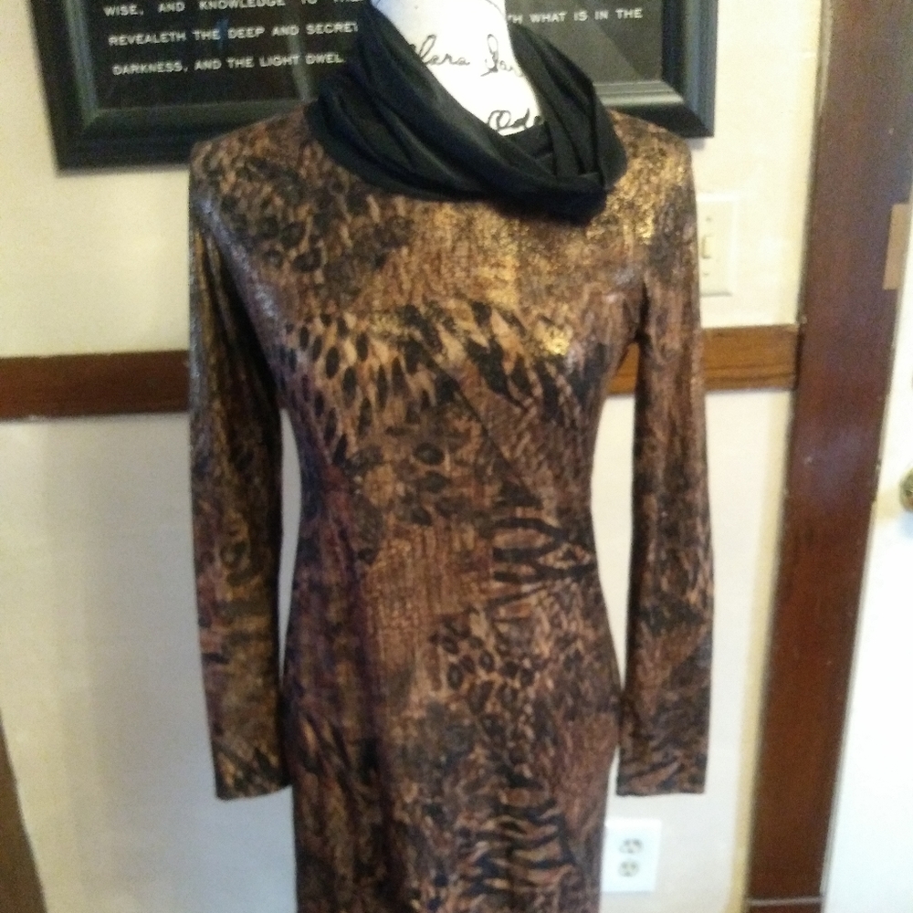 Swoop turtle neck dress